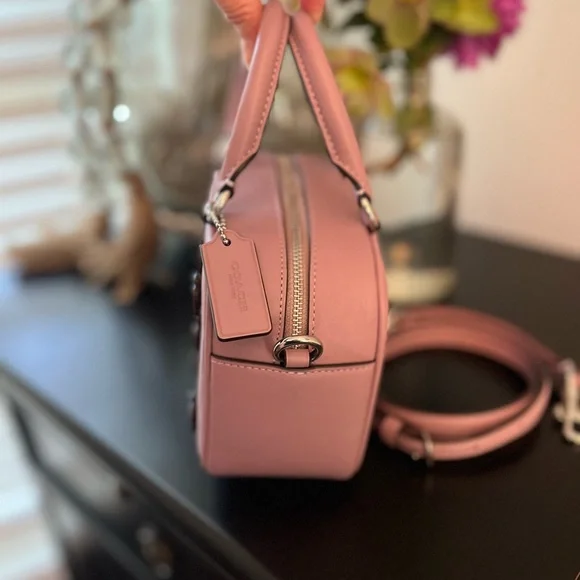 Coach Lavender Floral Appliqué Satchel 💜 🌼 Brand New from Coach with Tags - Picture 5 of 11